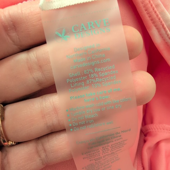 Carve Designs Standard Hoku Swim Skirt Cinch Shorts M Pink White Beach Resort - Picture 5 of 6